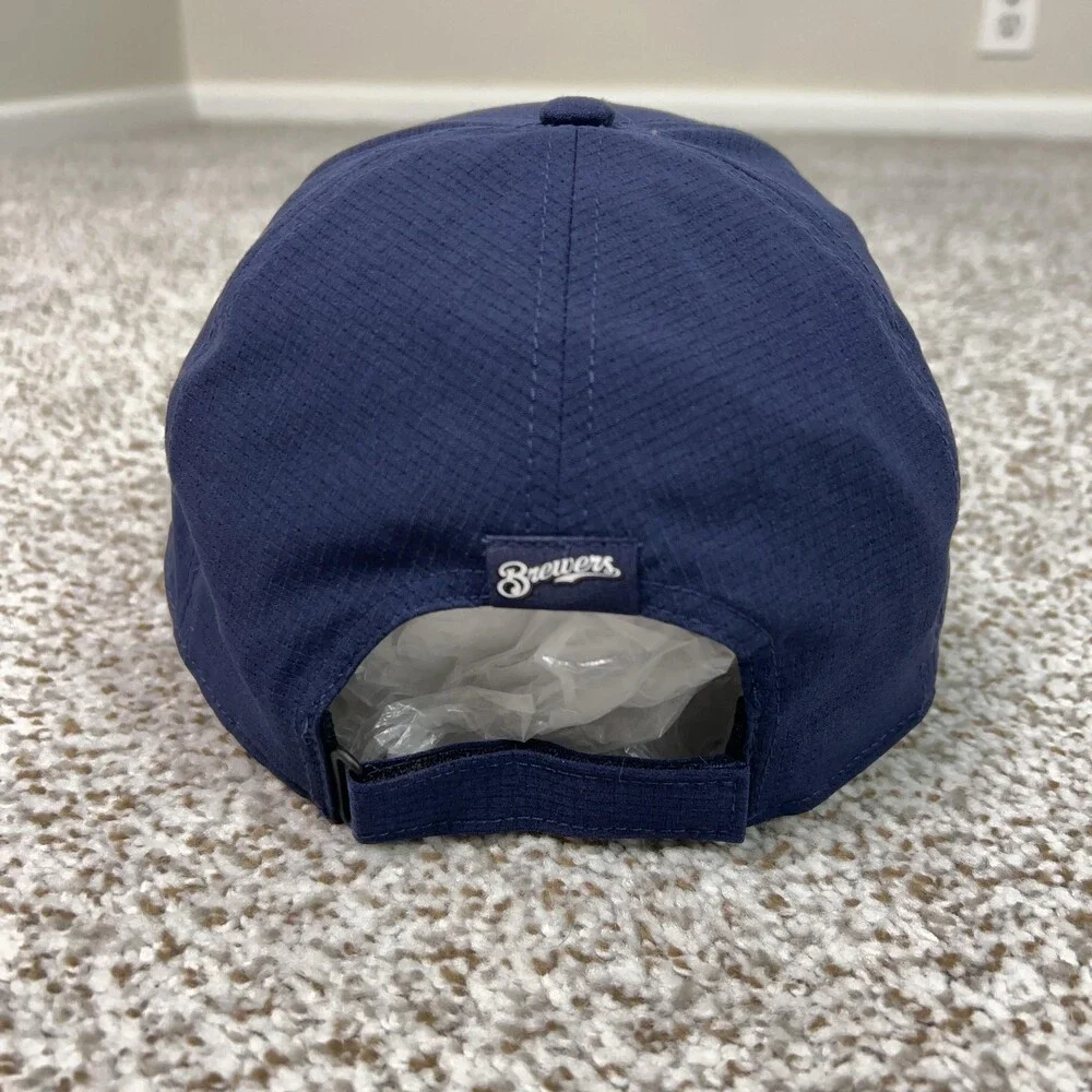 Milwaukee Brewers Hat‎ Cap Strap Back Navy Blue MLB Baseball Mens Sports Logo